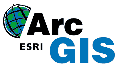Logo: ArcGIS ESRI. There's a stylized line drawing of a blue and green globe on the left. 